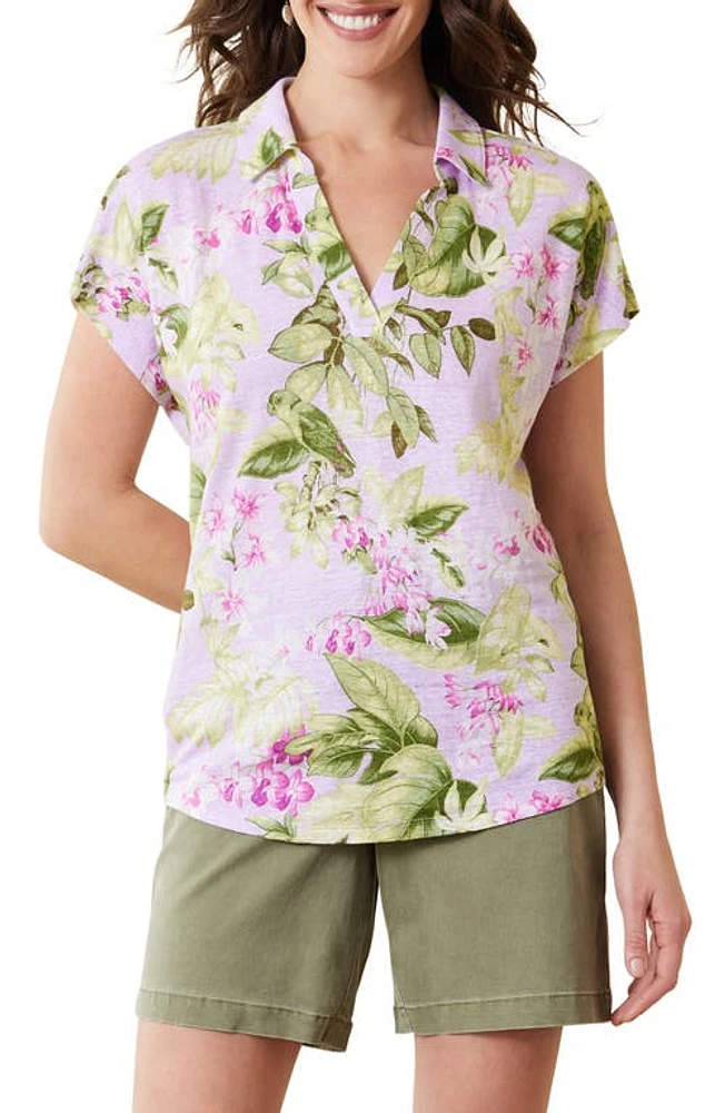 Tommy Bahama Linnea Orchid Dreams Linen Top Sleepy Violet at Nordstrom,