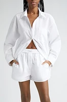 Alexander Wang Oversize Boyfriend Button-Up Shirt in White at Nordstrom, Size Large