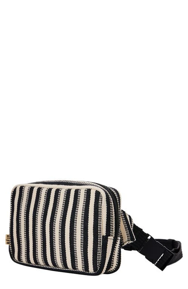 Béis The Striped Belt Bag in Black at Nordstrom