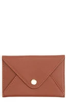 ROYCE New York Leather Envelope Card Holder in Tan at Nordstrom