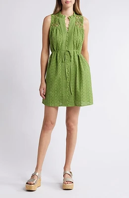 CIEBON Sydnie Eyelet Embroidery Sleeveless Dress at Nordstrom,