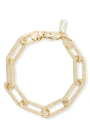 Melinda Maria Carrie Pavé Chain Link Bracelet in Gold at Nordstrom