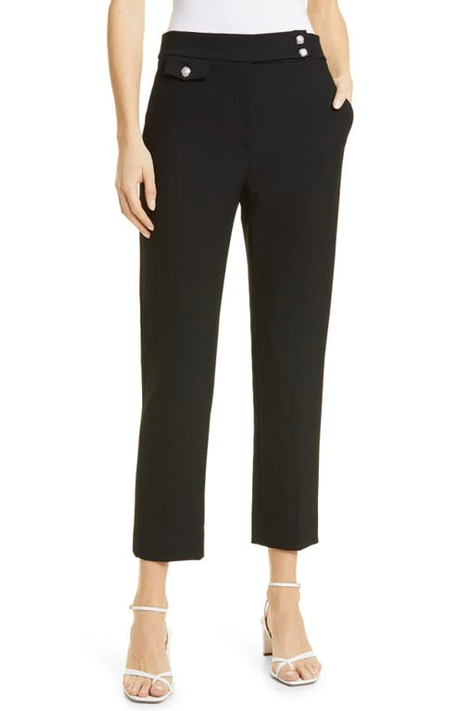 Veronica Beard Renzo Crop Cotton Blend Trousers at Nordstrom,