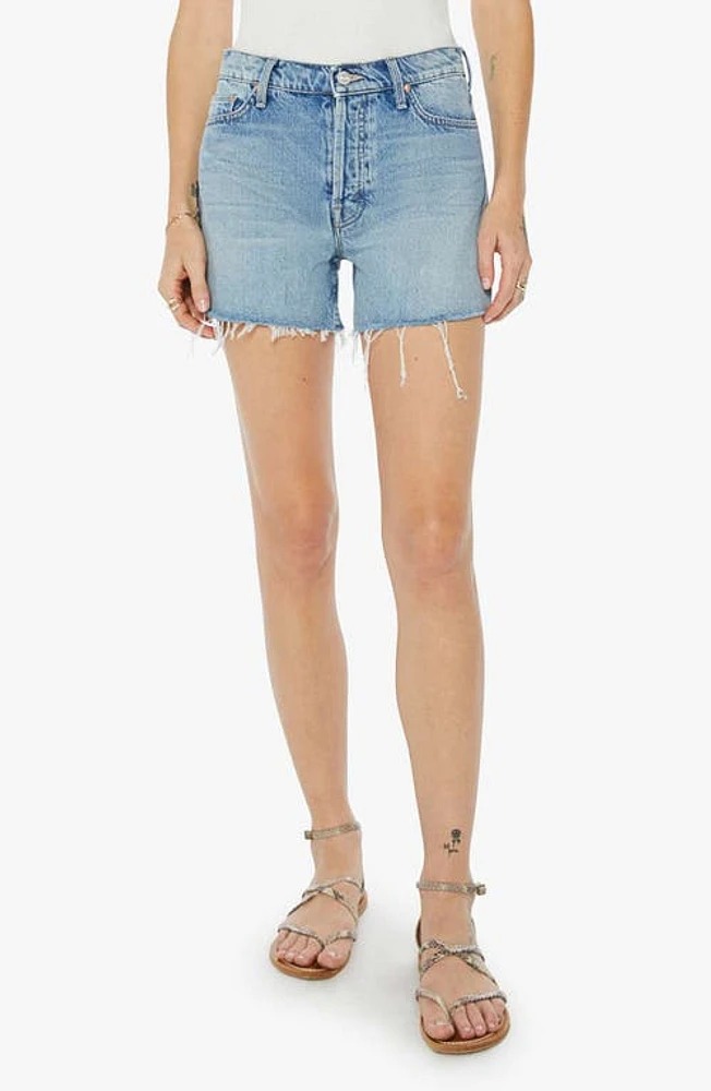 MOTHER The Tomcat Loose High Waist Cutoff Denim Shorts Leap at Chance Nordstrom,