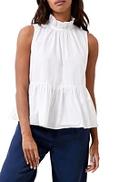 French Connection Rhodes Peplum Poplin Top at Nordstrom,