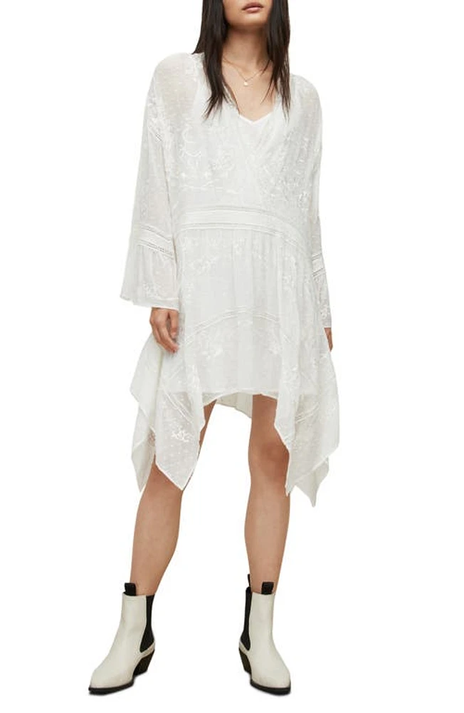 AllSaints Dawn Embroidered Dress Off White at Nordstrom, Us