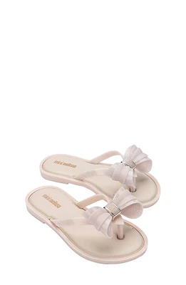 Mini Melissa Kids' Bow Flip Flop Beige at Nordstrom, M