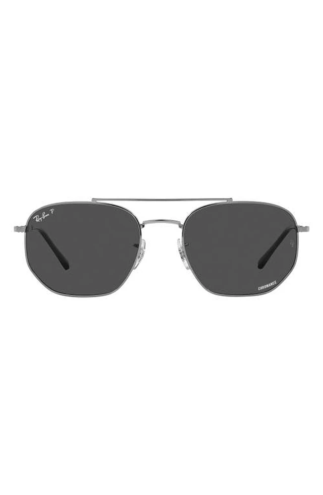 Ray-Ban 57mm Polarized Irregular Sunglasses in Gunmetal at Nordstrom