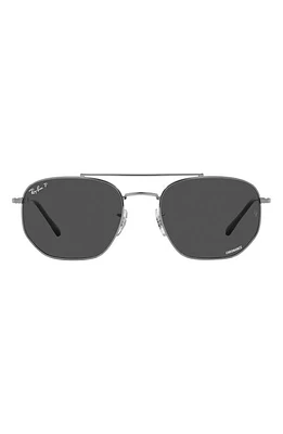 Ray-Ban 57mm Polarized Irregular Sunglasses in Gunmetal at Nordstrom