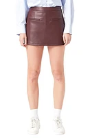 English Factory Faux Leather Skort at Nordstrom,