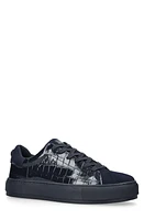 Kurt Geiger London Laney Croc Embossed Sneaker in Navy at Nordstrom, Size 10.5