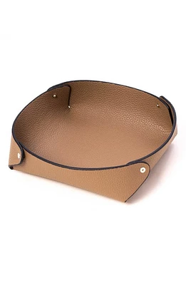 Bey-Berk Catchall Leather Valet Tray in Taupe at Nordstrom