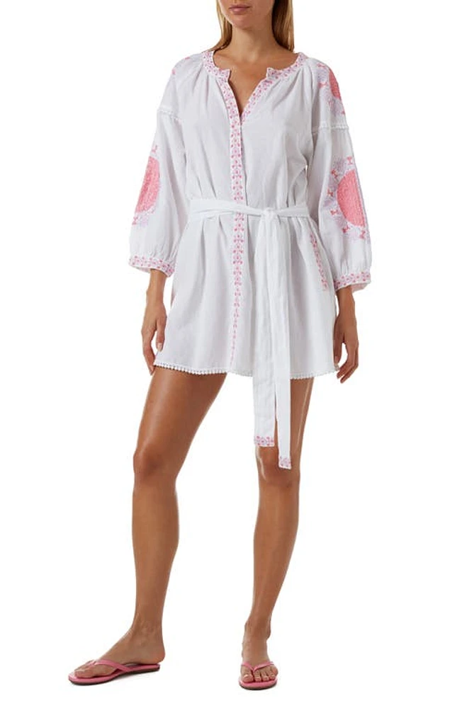 Melissa Odabash Cathy Swim Cover-Up White/Lilac at Nordstrom,