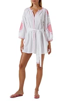 Melissa Odabash Cathy Swim Cover-Up White/Lilac at Nordstrom,