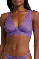 Love Stories Cherie Lace Bralette Purple at Nordstrom,