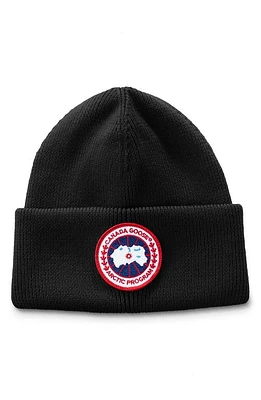 Canada Goose Arctic Disc Merino Wool Toque Beanie in Black at Nordstrom