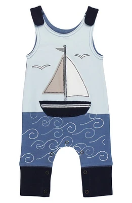 L'Ovedbaby Appliqué Organic Cotton Romper Sailboat at Nordstrom,