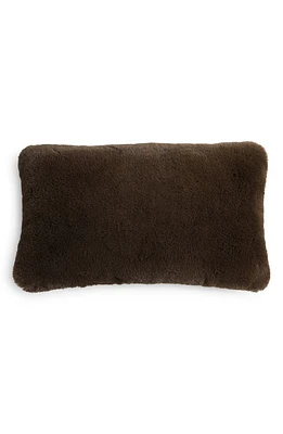 UnHide Squish Fleece Lumbar Pillow in Chocolate Hare at Nordstrom