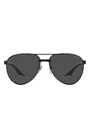 PRADA SPORT 61mm Pilot Sunglasses in Matte Black at Nordstrom