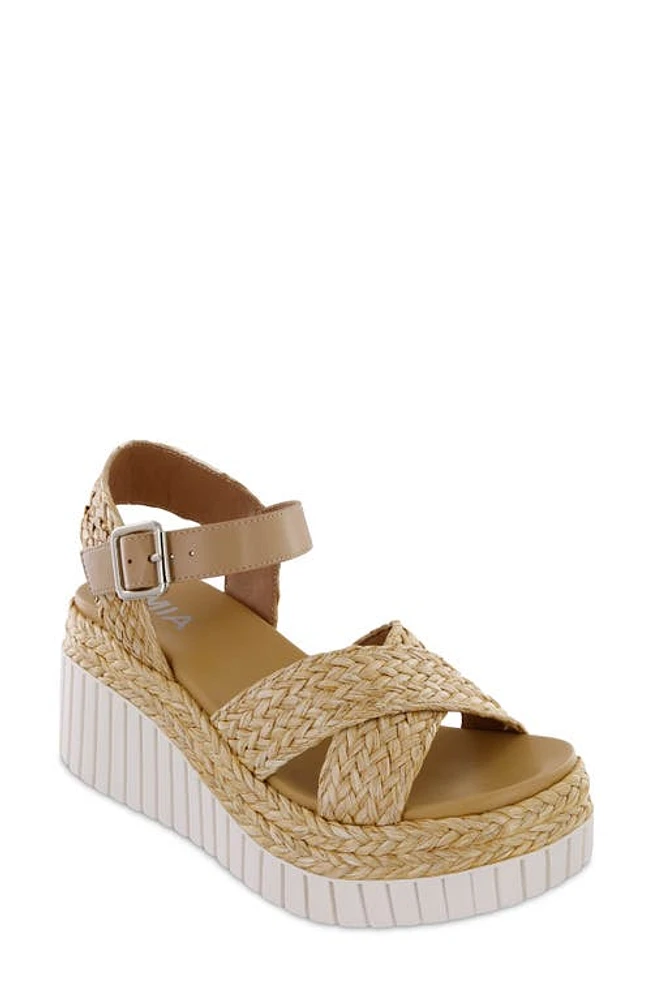 MIA Zamara Raffia Wedge Platform Sandal at Nordstrom,