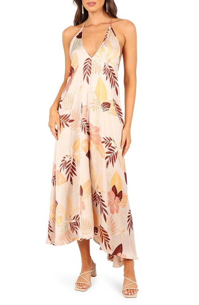 Petal & Pup Rita Tropical Print Asymmetric Dress Ivory Multi at Nordstrom,