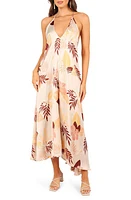 Petal & Pup Rita Tropical Print Asymmetric Dress Ivory Multi at Nordstrom,