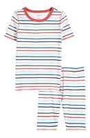 Nordstrom Kids' Stripe Fitted Cotton Pajamas Red- Multi Dream at Nordstrom,