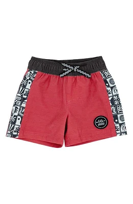 Feather 4 Arrow Beach Tile Volley Swim Trunks Chili Pepper at Nordstrom,