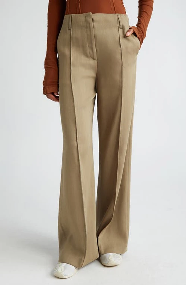 Acne Studios Pitmel Wool Blend Trousers Mud Beige at Nordstrom, Us