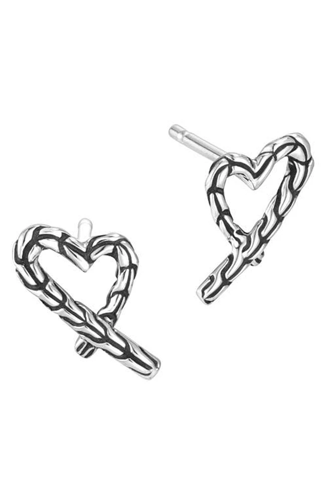 John Hardy Classic Chain Sterling Silver Heart Stud Earrings at Nordstrom