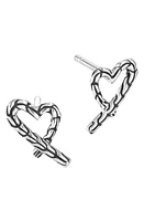 John Hardy Classic Chain Sterling Silver Heart Stud Earrings at Nordstrom