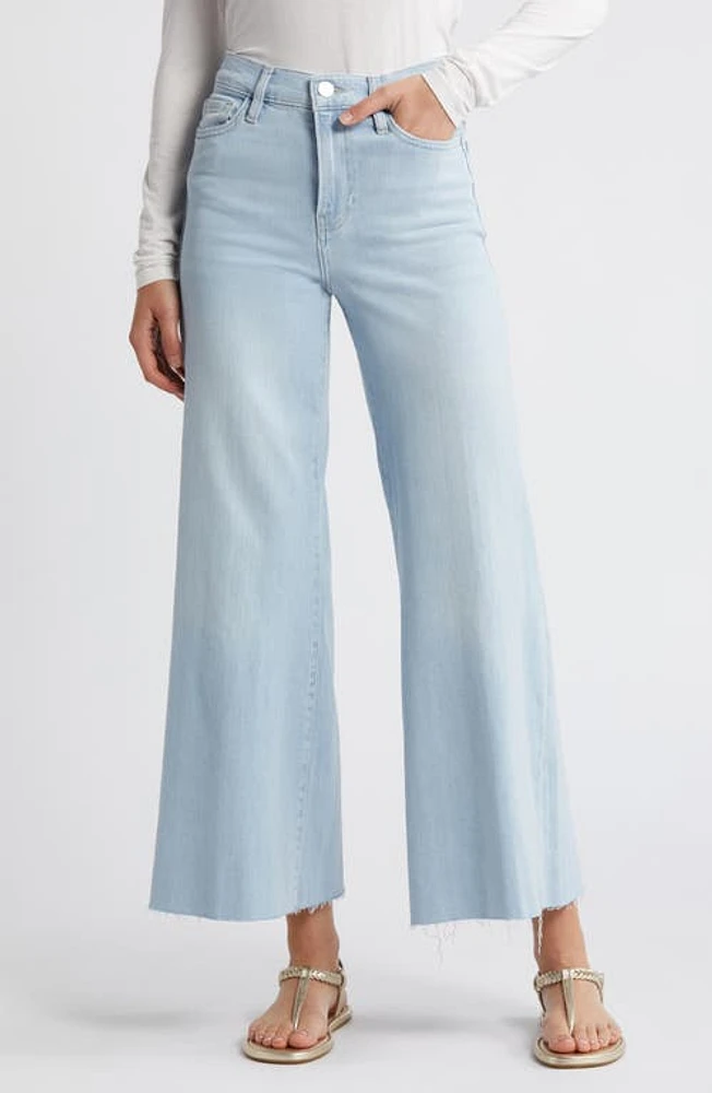 FRAME Le Palazzo Raw Hem Ankle Wide Leg Jeans Clarity at Nordstrom,