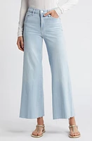 FRAME Le Palazzo Raw Hem Ankle Wide Leg Jeans Clarity at Nordstrom,