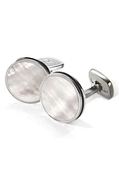 M-Clip Stainless Steel Cuff Links in Stainless Steel/Pearl at Nordstrom