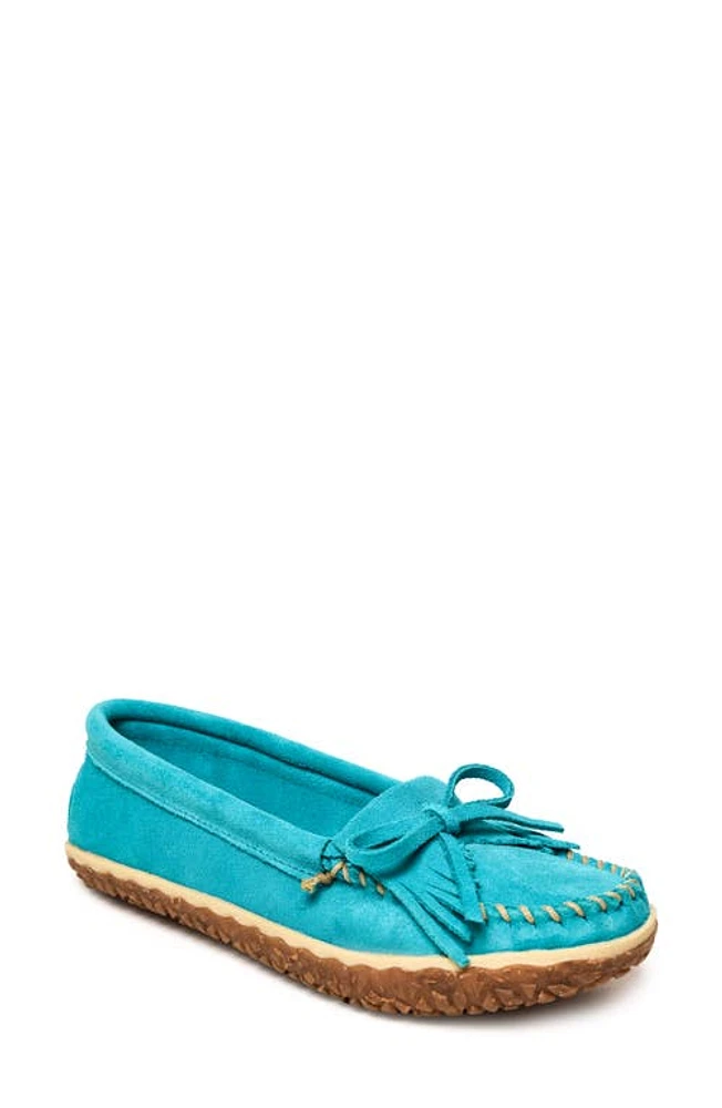 Minnetonka Kilty Tread Slipper Turquoise at Nordstrom,