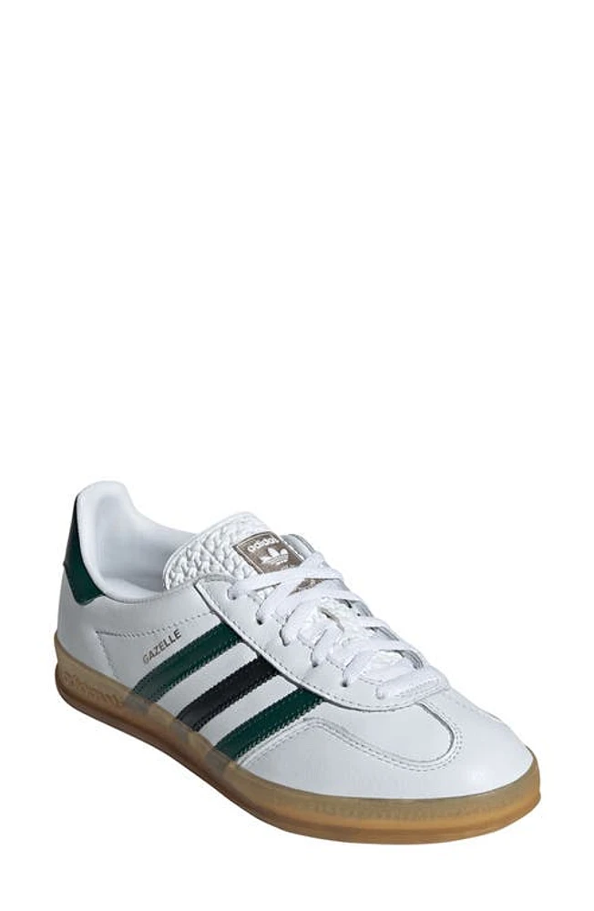 adidas Gazelle Indoor Sneaker White/Green/Black at Nordstrom,