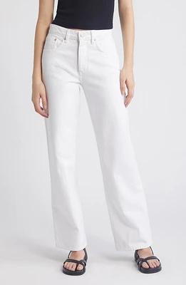 FRAME The Slouchy Straight Leg Jeans in White at Nordstrom, Size 25