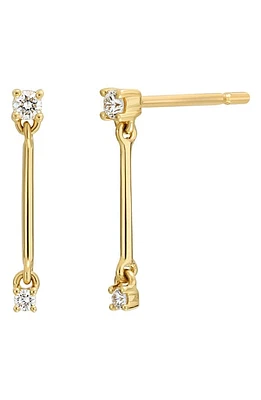 Bony Levy Icon Diamond Linear Drop Earrings in 18K Yellow Gold at Nordstrom