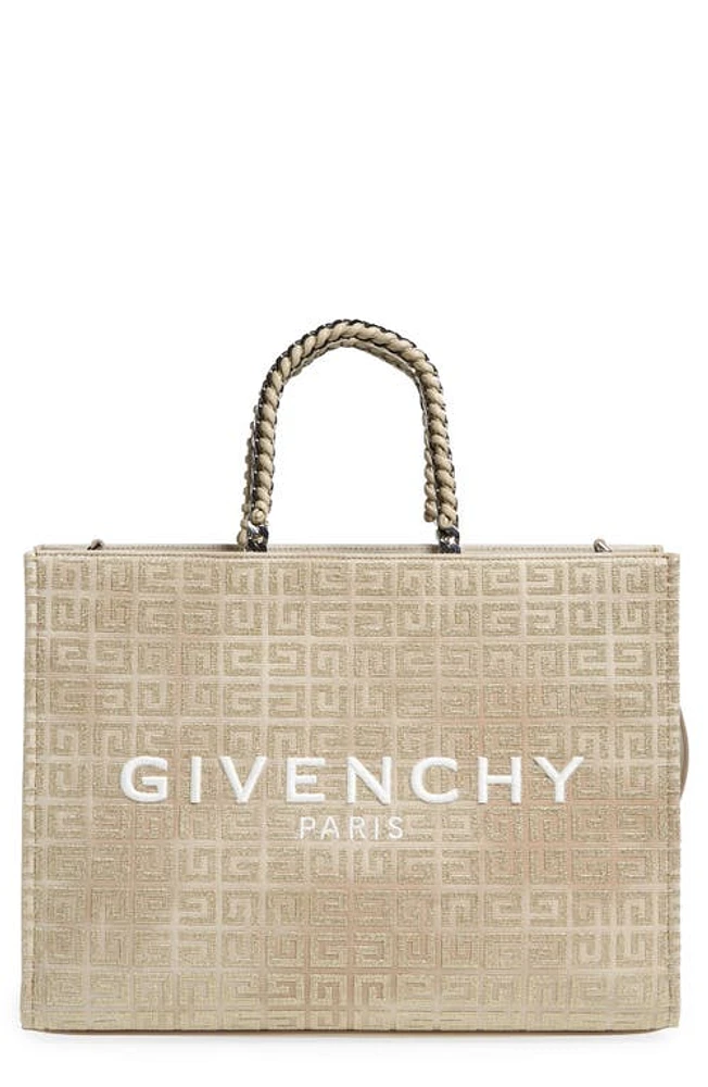 Givenchy Medium G-Tote Canvas Tote in Dusty Gold at Nordstrom