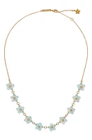 Ted Baker London Wiila Flower Statement Necklace in Gold Tone/Mint at Nordstrom