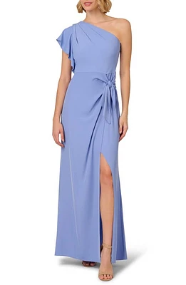 Adrianna Papell Side Tie One-Shoulder Gown in Peri Cruise at Nordstrom, Size 6