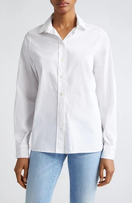 Eleventy Classic Stretch Poplin Button-Up Shirt White at Nordstrom, Us