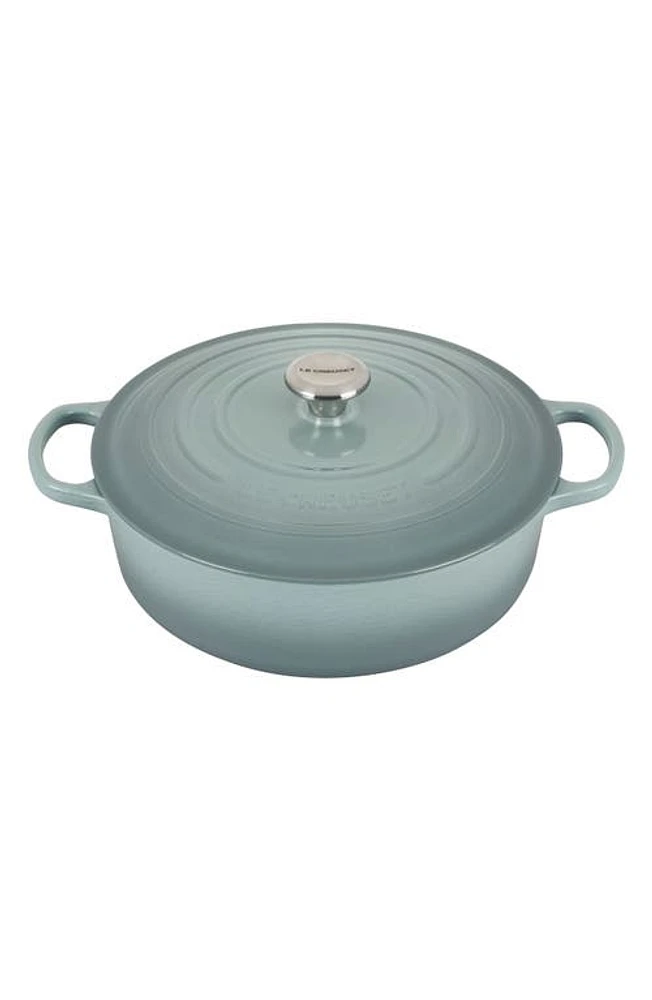 Le Creuset Signature 6 3/4-Quart Round Wide French/Dutch Oven in Sea Salt at Nordstrom