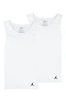 Jordan Kids' 2-Pack Ribbed Tank Tops White at