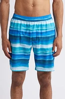 Tommy Bahama Monterey Coast Under Sea IslandZone Stripe Hybrid Shorts Maritime at Nordstrom,