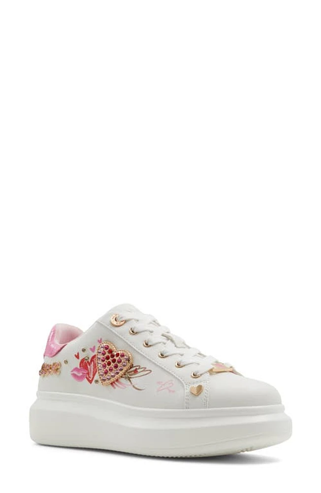 ALDO Heartstep Platform Sneaker Pink at Nordstrom,