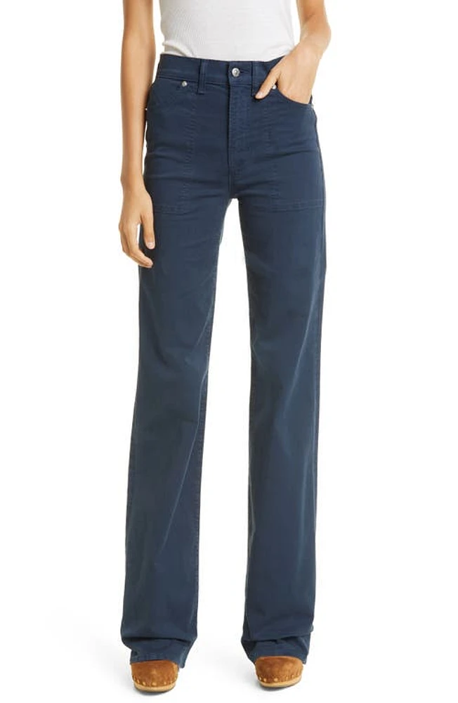 Veronica Beard Crosbie Wide Leg Jeans in Navy at Nordstrom, Size 26