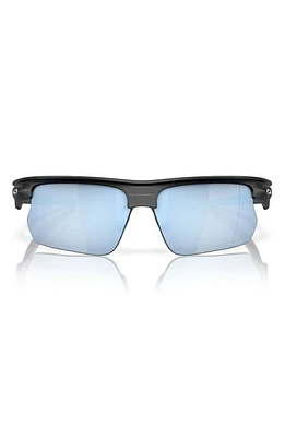 Oakley Bisphaera 68mm Prizm Gradient Oversize Polarized Rectangular Sunglasses in Black Blue at Nordstrom