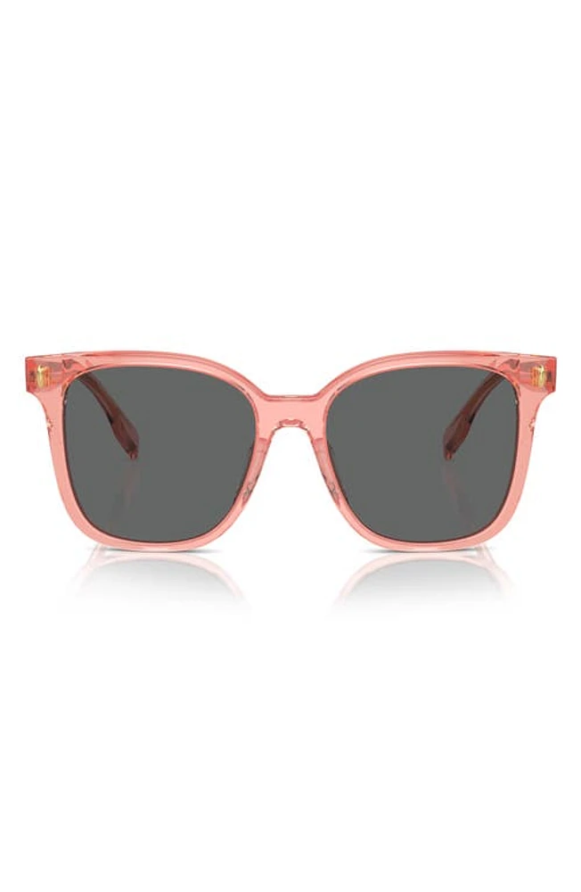 Tory Burch 53mm Square Sunglasses in Grey Orange at Nordstrom