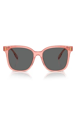 Tory Burch 53mm Square Sunglasses in Grey Orange at Nordstrom